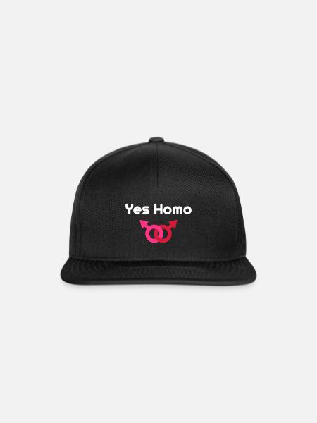Yes Homo - Snapback Cap - Schwarz/Schwarz