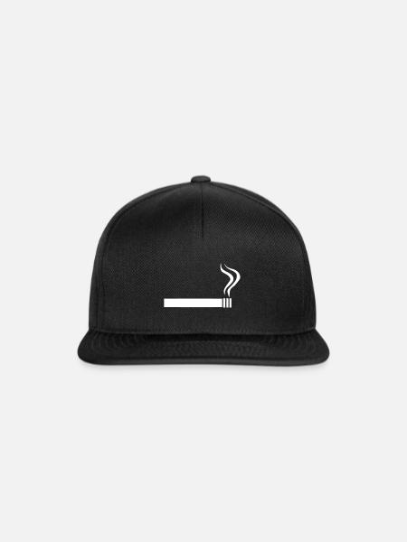 Zigarette - Snapback Cap - Schwarz/Schwarz