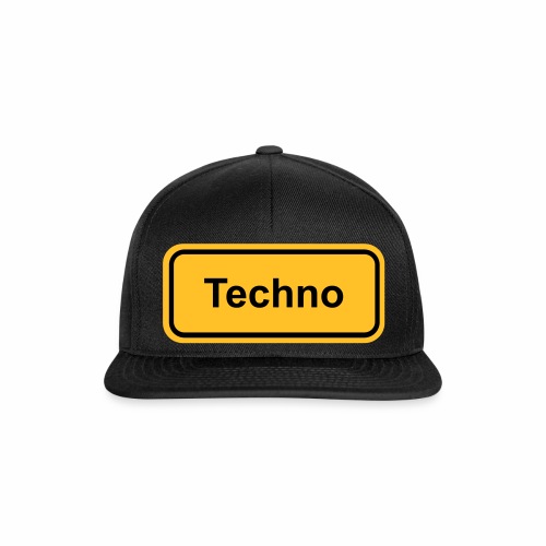 Techno Schriftzug Ortsschild - Snapback Cap