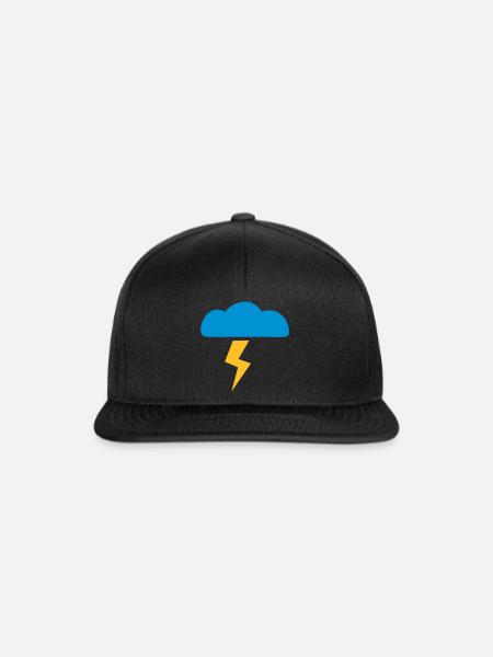 Gewitter - Snapback Cap - Schwarz/Schwarz