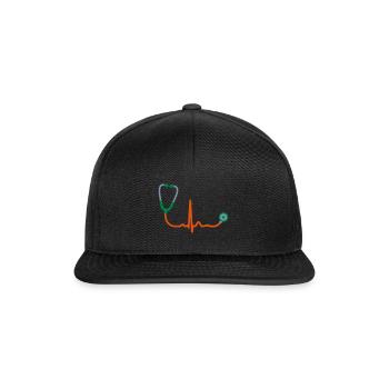 STÉTHOSCOPE MÉDECIN HÔPITAL - Casquette snapback - noir/noir - Devant