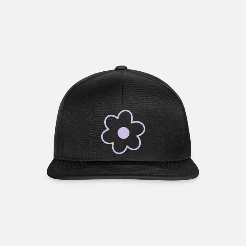 Fleur - Casquette snapback - noir/noir