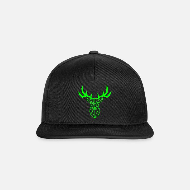 Hirsch - Snapback Cap - Schwarz/Schwarz
