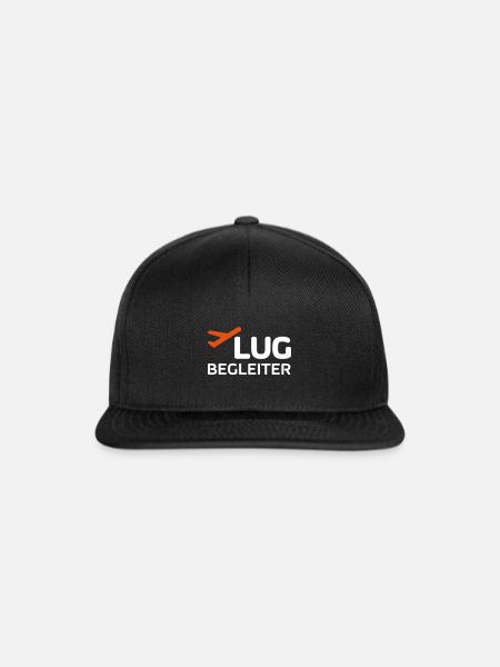 Flugbegleiter - Snapback Cap - Schwarz/Schwarz