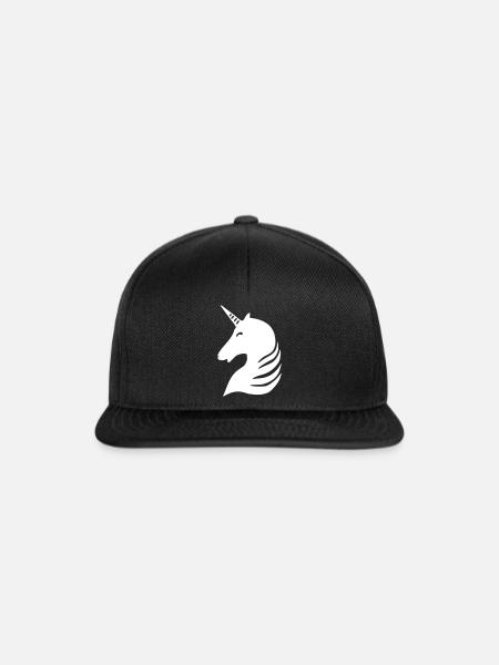 einhorn silhouette - Snapback Cap - Schwarz/Schwarz