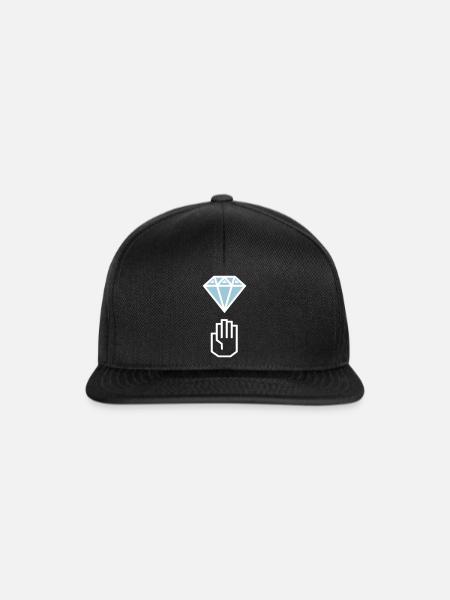 Diamond hands - Snapback Cap - Schwarz/Schwarz