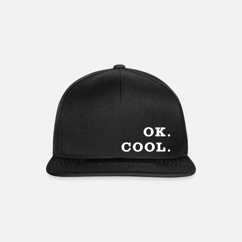 ok cool drôle tout simplement - Casquette snapback - noir/noir