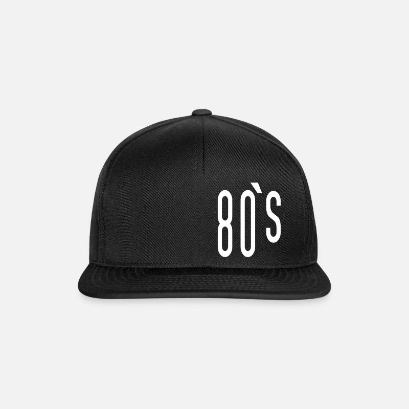 80s 80. 80er jahre geburtstag feier geschenk - Snapback Cap - Schwarz/Schwarz