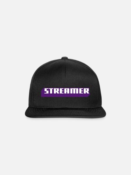 Streamer - Snapback Cap - Schwarz/Schwarz