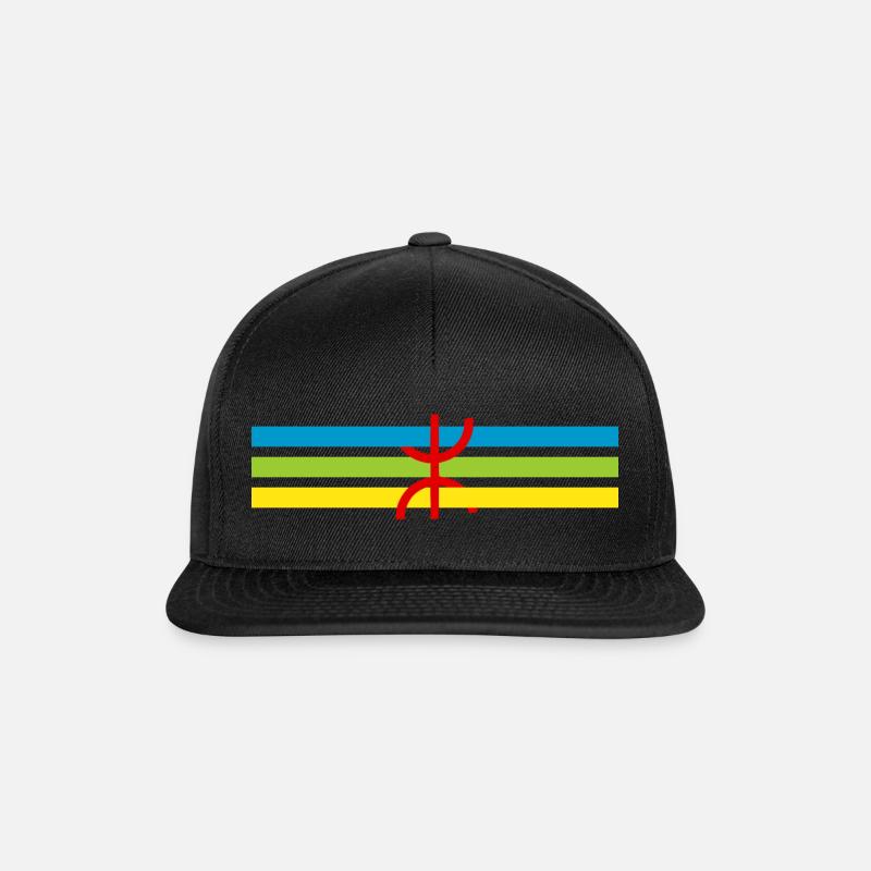 Drapeau Amazigh - Casquette snapback - noir/noir