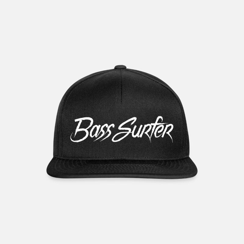 BassSurfer Collection White - Snapback Cap - Schwarz/Schwarz