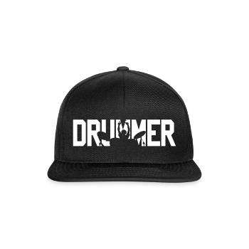 Batteur Drummer Shirt Design - Casquette snapback - noir/noir - Devant
