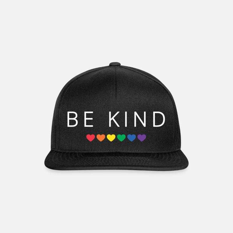 BE KIND / KINDNESS - Snapback Cap - Schwarz/Schwarz