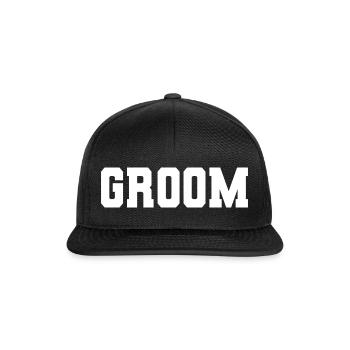 Groom - Husband To Be, Wedding Party Gift - Snapback Cap - black/black - Front