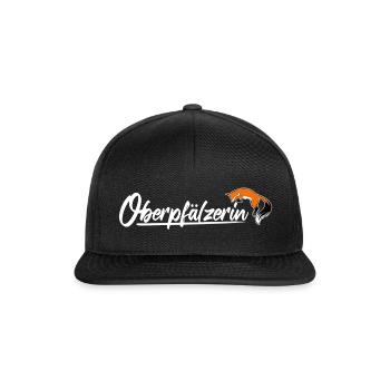 Cooles Oberpfälzerin Motiv Shirt Pullover Spruch - Snapback Cap - Schwarz/Schwarz - Vorne