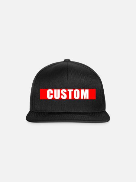 Custom Label - Snapback Cap - Schwarz/Schwarz