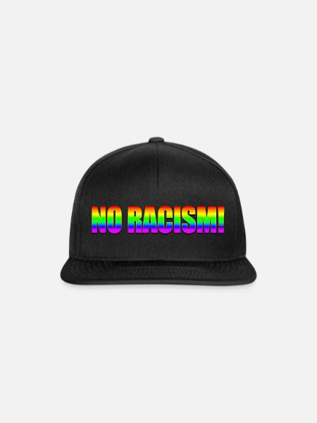 No Racism! - Snapback Cap - Schwarz/Schwarz