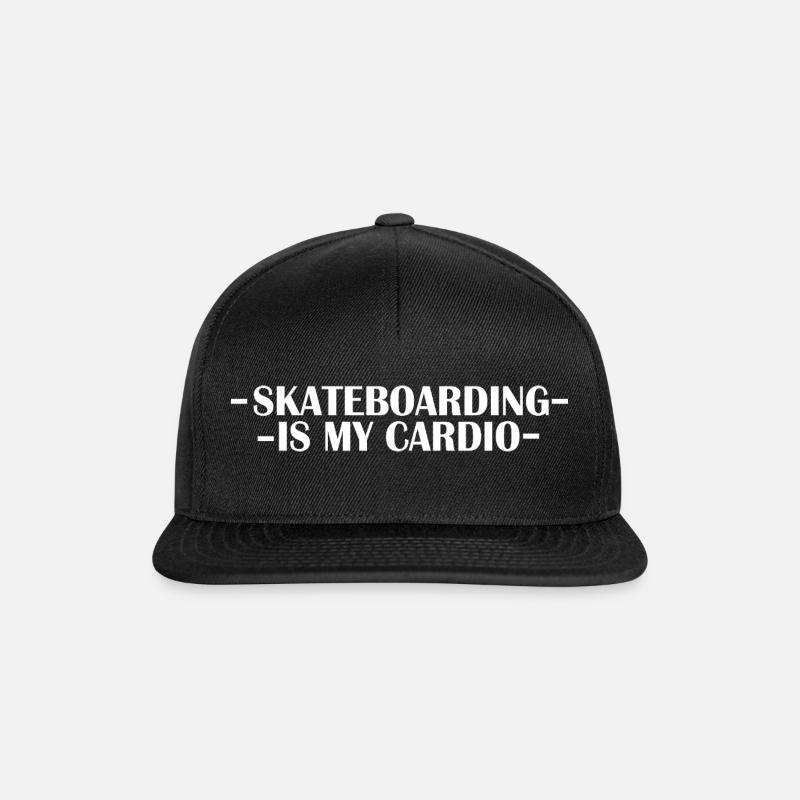 Le skateboard, c’est mon cardio - Casquette snapback - noir/noir