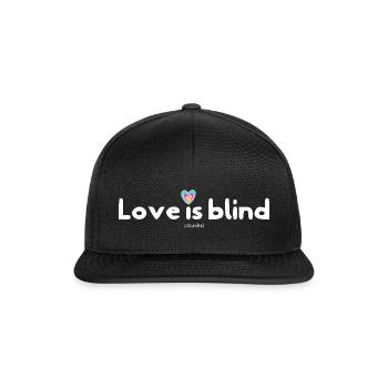 Amour - L’amour est aveugle - daltonien - Casquette snapback - noir/noir - Devant