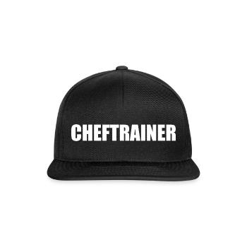 Cheftrainer Fußball - Snapback Cap - Schwarz/Schwarz - Vorne