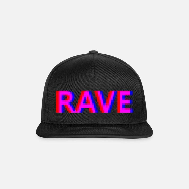 rave - Snapback Cap - black/black
