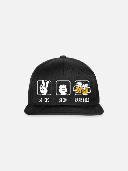Trinker Säufer Saufen - Snapback Cap - Schwarz/Schwarz
