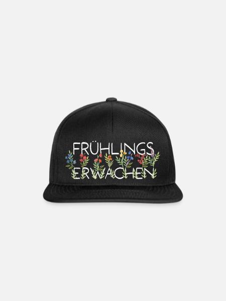 Frühlingserwachen - Snapback Cap - Schwarz/Schwarz