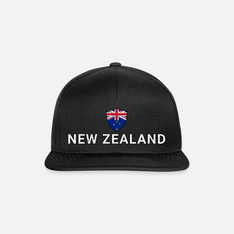 Neuseeland - Snapback Cap - Schwarz/Schwarz
