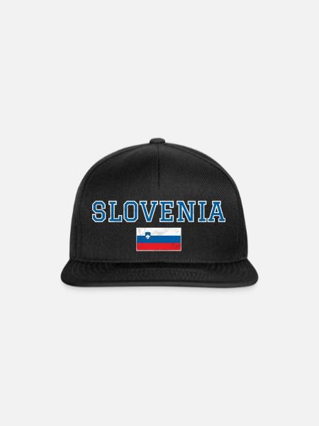 Slowenien - Snapback Cap - Schwarz/Schwarz
