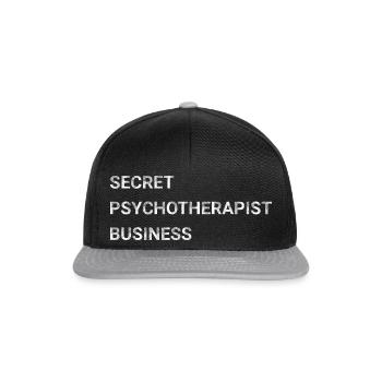 Secret Psychotherapist Business - Snapback Cap - black/grey - Front