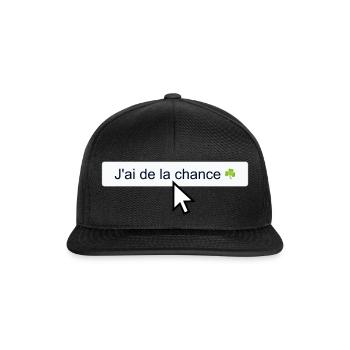 J'ai de la chance ☘️ - Casquette snapback - noir/noir - Devant