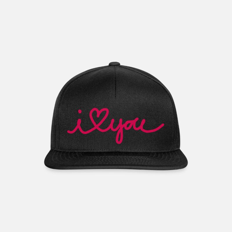 i love you - Snapback Cap - Schwarz/Schwarz