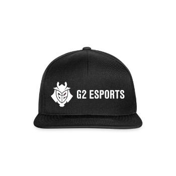 Logo G2 Esports Blanc Petit - Casquette snapback - noir/noir - Devant