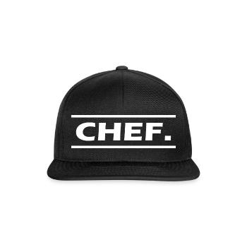 Boss, white lines - profession work gift idea - Snapback Cap - black/black - Front