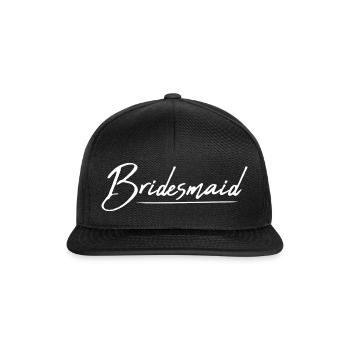 Bachelorette party Demoiselle d'honneur - blanc - Casquette snapback - noir/noir - Devant