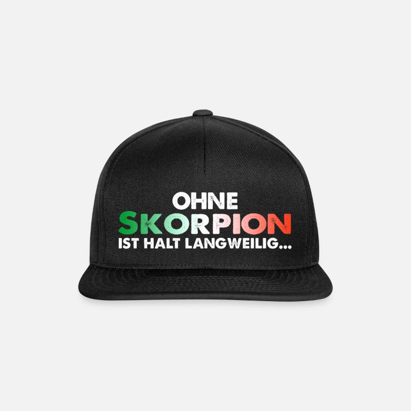 Ohne Skorpion - Snapback Cap - Schwarz/Schwarz