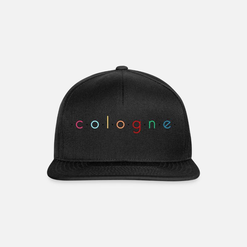 Cologne lettering Rainbow 2 - Snapback Cap - black/black