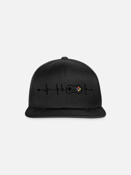 Gamer. Gaming. Joystick. Geschenk. Geschenkidee - Snapback Cap - Schwarz/Schwarz