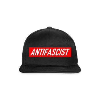 Antifasciste - Antifa - Racisme - Résistance - Casquette snapback - noir/noir - Devant
