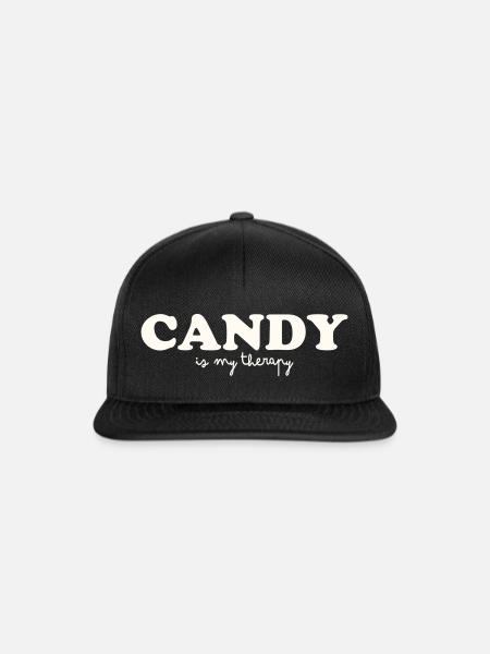 CANDY IS MY THERAPY - Snapback Cap - Schwarz/Schwarz