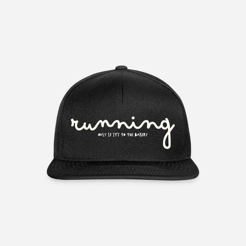 NE COURIR QUE SI C’EST À LA BOULANGERIE - Casquette snapback - noir/noir