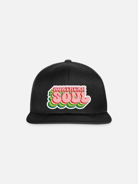 Northern Soul Retro - Snapback Cap - Schwarz/Schwarz
