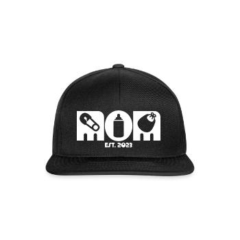 2023, Maman en devenir, annonce de grossesse - Casquette snapback - noir/noir - Devant