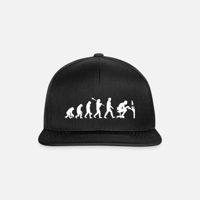 Programmierer - Evolution - PC - Informatiker - Snapback Cap - Schwarz/Schwarz