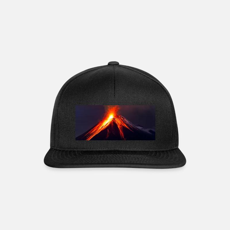 Vulkanausbruch - Snapback Cap - Schwarz/Schwarz