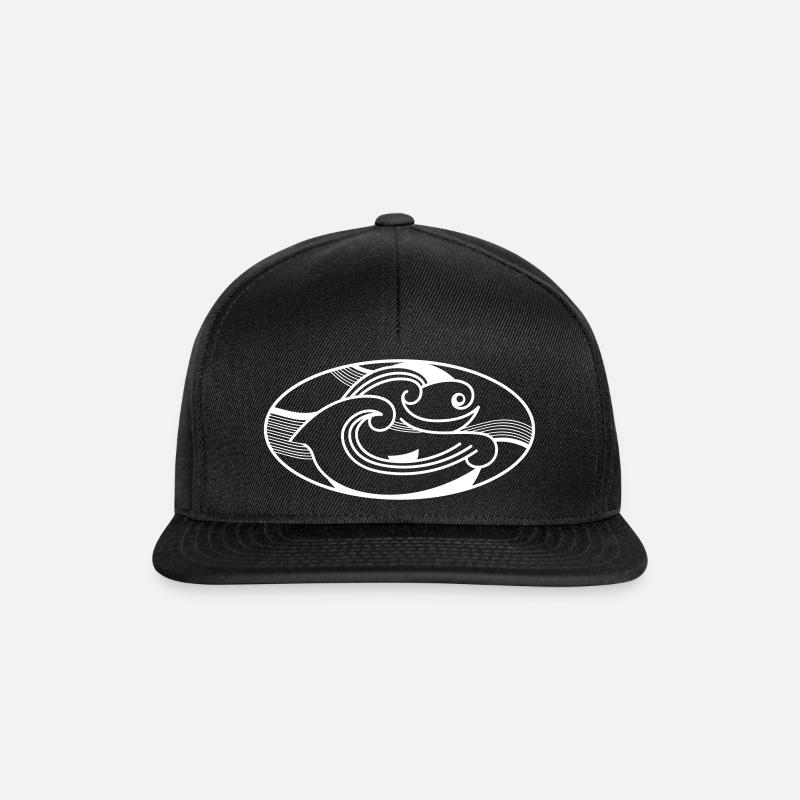 Japanese waves - Snapback Cap - black/black