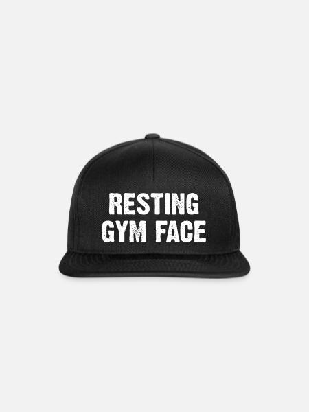 Resting Gym Face - Snapback Cap - Schwarz/Schwarz