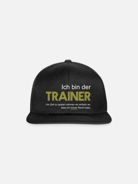 Trainer T-Shirt - Snapback Cap - Schwarz/Schwarz