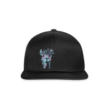 Alpaka Llama Purple - Snapback Cap - Schwarz/Schwarz - Vorne