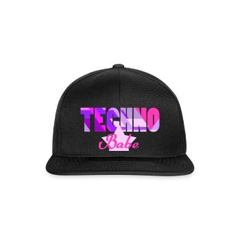 Techno - Casquette snapback - noir/noir - Devant